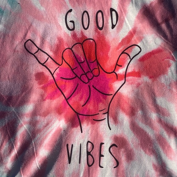 Good Vibes Tie Dye Shirt #tiedye #tiedyeshirt#mensshirt#shirt#cuteshirt - Picture 3 of 4